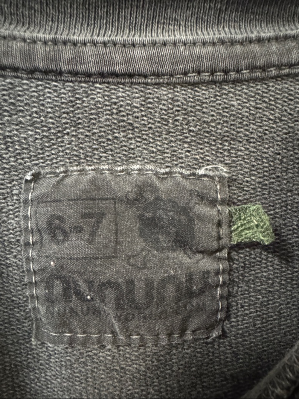 Nununu washed grey muscle tee size 6-7 - Picture 2 of 3